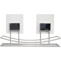 Etagère De Bain / Douche à Coller, Gris, Bestlock Magic