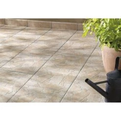 Carrelage Sol Extérieur Medio Effet Pierre Beige Opus L.35 X L.35 Cm