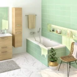 Baignoire Balnéo L.180x L.80 Cm, KINEDO Avantage Sans Tablier