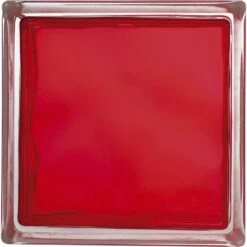 Brique De Verre, Rouge Ondulé Brillant