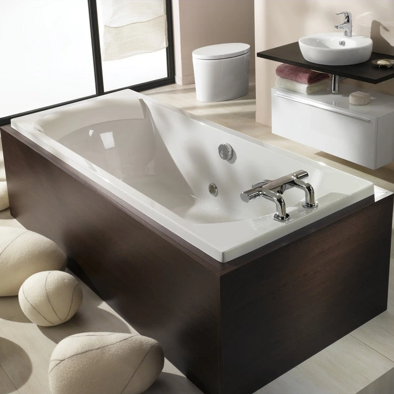 Baignoire Rectangulaire L.180x L.80 Cm Blanc, JACOB DELAFON Ove 1 Baignoire Rectangulaire L.180x L.80 Cm Blanc, JACOB DELAFON Ove