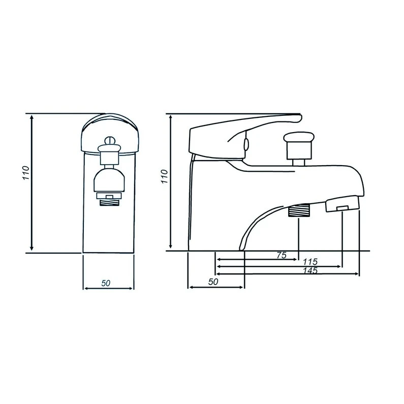 Mitigeur Mécanique De Baignoire Chromé Brillant, KRAMER Palma 1 Mitigeur Mécanique De Baignoire Chromé Brillant, KRAMER Palma