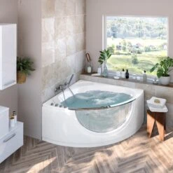 Baignoire Balnéo Avec Tablier L.135x L.135 Cm, SPALINA Samsara