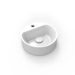 Lave-mains Résine Rond Blanc L.30 X P.30 Cm, Smart