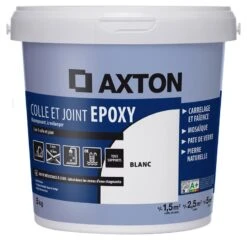 Colle Et Joint époxy AXTON, Mur Et Sol, Blanc, 2m², 5KG
