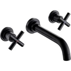 Mélangeur De Lavabo Mural Noir Mat Mural Noir