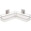 Etagère De Bain / Douche D’angle à Ventouse, Satin, Rectangle Bestlock Palladium