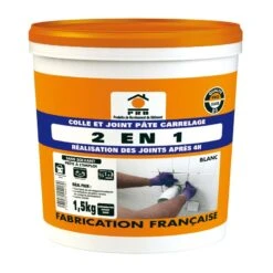 Colle Et Joint Pâte Carrelage, Blanc PRB, 1,5 Kg