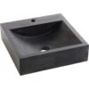 Vasque à Poser Basalte L.45 X P.45 Cm Gris Anthracite Ninon