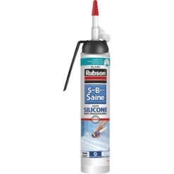 Silicone RUBSON, Blanc, 200 Ml Mastic Sans Pistolet Cuisine & Salle De Bain
