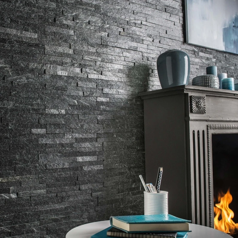 Plaquette De Parement Pierre Naturelle Noir Ultra 1 Plaquette De Parement Pierre Naturelle Noir Ultra