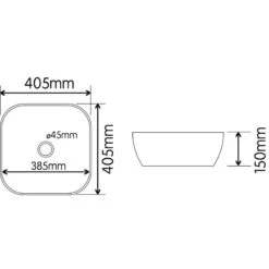 Vasque à Poser Céramique L.40.5 X P.40.5 Cm Blanc Lila -Offres Salle De Bains Boutique 70660142 5 0 5353237 h 000000001000