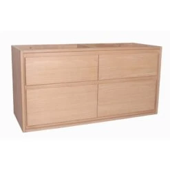 Meuble Double Vasque L.119.5 X H.60 X P.45 Cm, Effet Chêne Naturel, Storm -Offres Salle De Bains Boutique 70802655 4 0 5359889 h 000100000000