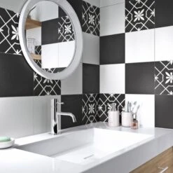 Carreau De Ciment Mur Uni Blanc Mat L.20 X L.20 Cm, Belle époque