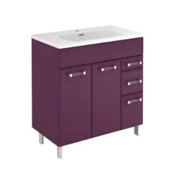 Meuble Simple Vasque L.79.5 X H.84 X P.45.2 Cm, Aubergine, Opale -Offres Salle De Bains Boutique 74034366 2 0 5453472 v 000100000000