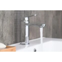 Mitigeur De Lavabo Chromé Brillant, SENSEA Tobi -Offres Salle De Bains Boutique 74555243 3 0 6224623 h 000000000000