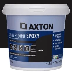Colle Et Joint époxy AXTON, Mur Et Sol, Noir,2m², 5KG