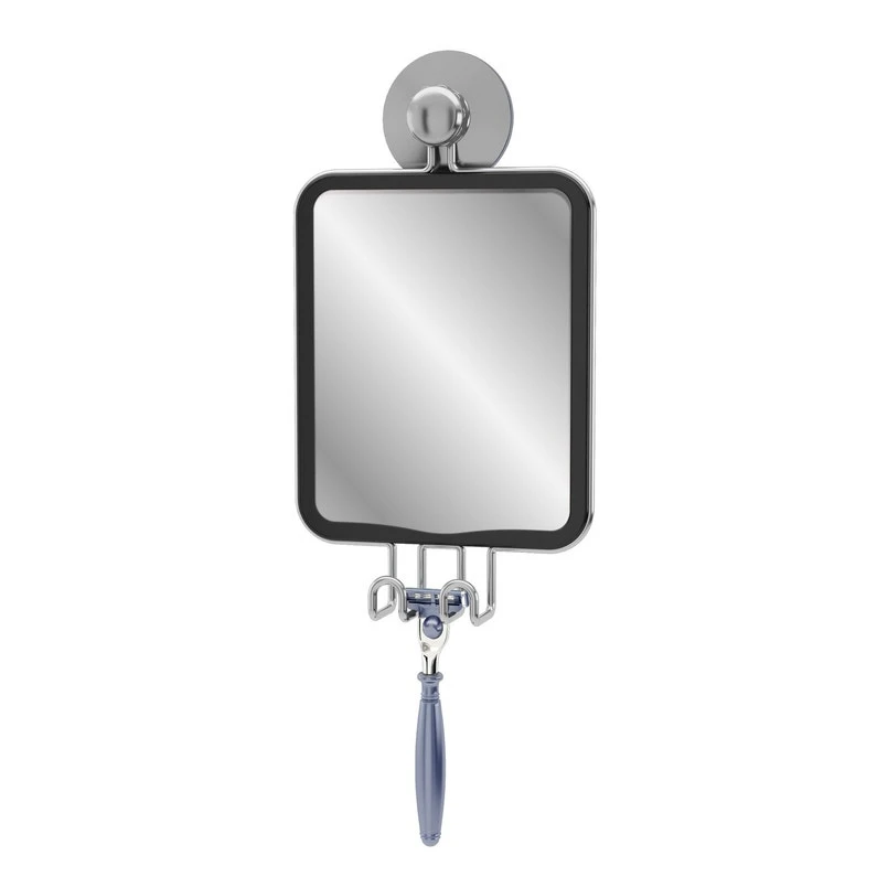 Miroir Porte Rasoir à Ventouser, Chromé, Remix 1 Miroir Porte Rasoir à Ventouser, Chromé, Remix