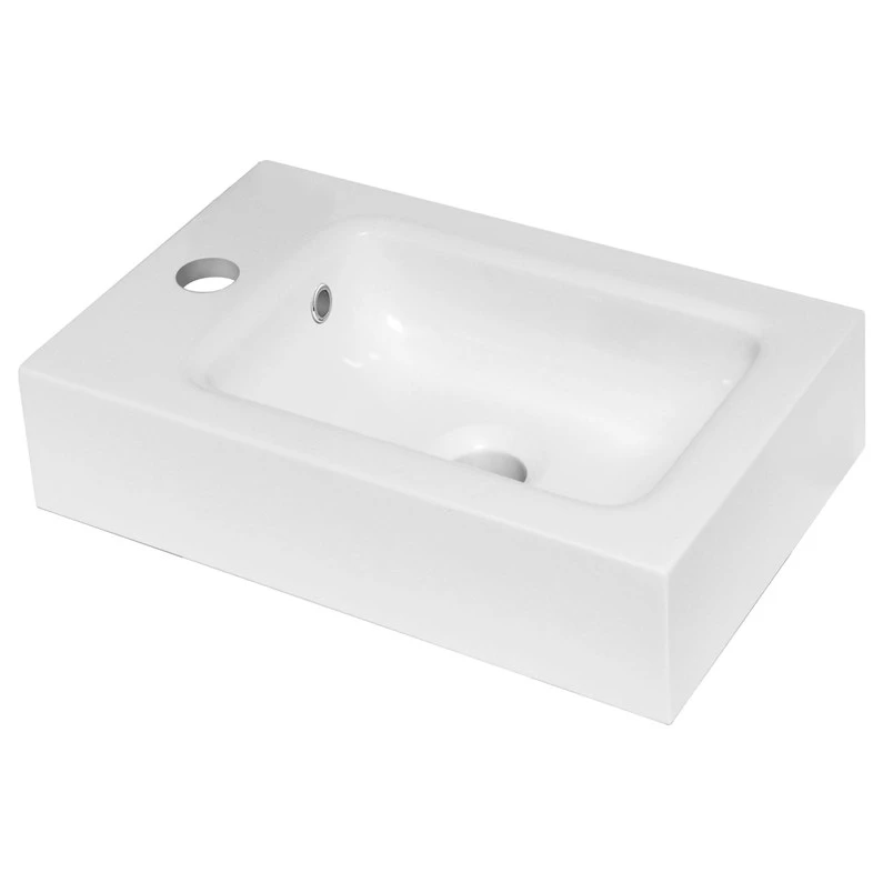 Lave-mains Résine Rectangle Blanc L.24 X P.9 Cm, Remix 1 Lave-mains Résine Rectangle Blanc L.24 X P.9 Cm, Remix