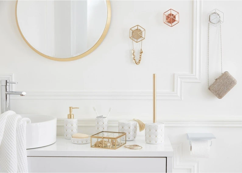 Porte-savon Céramique Gatsby Gold, Blanc Gatsby Gold 2 Porte-savon Céramique Gatsby Gold, Blanc Gatsby Gold – Image 2