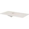 Plan Vasque Simple Solid Surface L.91 X P.49 Cm Blanc
