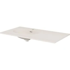 Plan Vasque Simple Solid Surface L.91 X P.49 Cm Blanc
