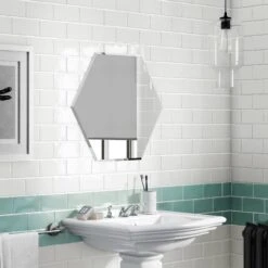 Carrelage Mur Uni Vert émaillé L.7.5 X L.15 Cm, Bakerstreet