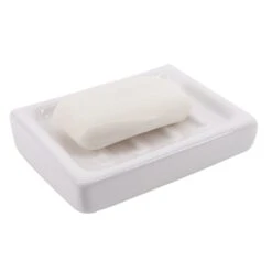 Porte-savon Céramique Chelsey, Blanc