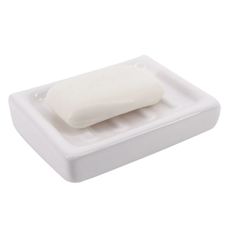 Porte-savon Céramique Chelsey, Blanc 1 Porte-savon Céramique Chelsey, Blanc