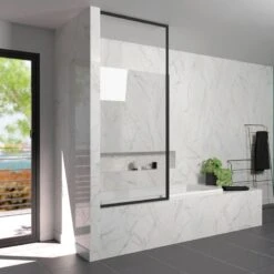 Pare-baignoire Intégral Fixe H.148 Cm X L.70 Cm Verre De Sécurité Transparent Un