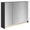 Armoire De Toilette Lumineuse L. 90 Cm, Noir , DECOTEC Egerie
