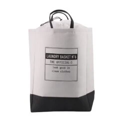 Panier à Linge Garret, Blanc/noir, L.40 X H.55 X P.25 Cm NORASIA