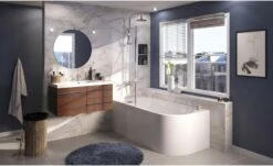 Baignoire îlot Asymétrique L.160x L.75 Cm Sophia Modèle Gauche