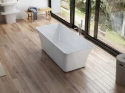 Baignoire îlot Rectangulaire L.170x L.75 Cm Blanc Sorrow