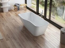 Baignoire îlot Asymétrique L.170x L.82 Cm Blanc Kalee