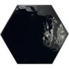 Carrelage Mur Noir émaillé L.17.5 X L.20 Cm, Hexa
