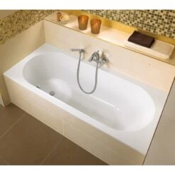 Baignoire îlot Rectangulaire L.170x L.75 Cm Blanc, VILLEROY & BOCH Libra Crystal