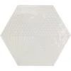 Carrelage Mur Blanc Et Gris Brillant L.17.5 X L.20 Cm, Hexa Mix Decor