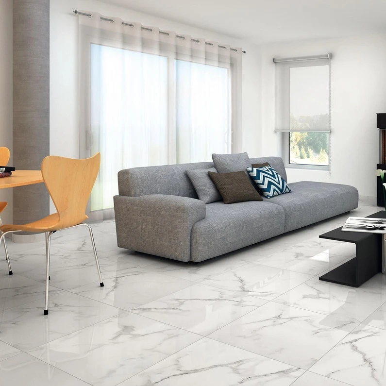 Carrelage Sol Et Mur Effet Marbre Blanc Casablanca L.60 X L.60 Cm 1 Carrelage Sol Et Mur Effet Marbre Blanc Casablanca L.60 X L.60 Cm