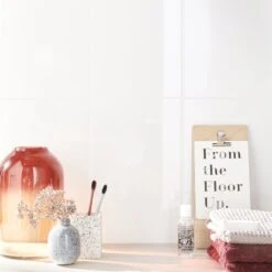 Carrelage Mur Uni Blanc Brillant L.25 X L.40 Cm, Frosty ARTENS