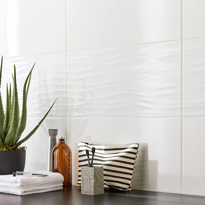 Carrelage Mur Uni Blanc Brillant L.30 X L.60 Cm, Frosty ARTENS 1 Carrelage Mur Uni Blanc Brillant L.30 X L.60 Cm, Frosty ARTENS