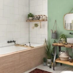 Carrelage Mur Uni Blanc Mat L.25 X L.40 Cm, Frosty ARTENS