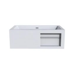 Baignoire îlot Rectangulaire L.170x L.80 Cm Blanc, LG INDUSTRIES Clover