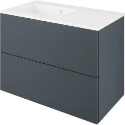 Meuble Simple Vasque, 2t L.90 X H.64 X P.48 Cm, Gris Paris 2 Linear, Neo Line