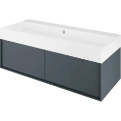 Meuble Double Vasque, 2t L.120 X H.32 X P.48 Cm, Gris Paris 2, Neo Frame