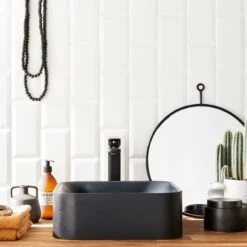 Carrelage Mur Uni Blanc Mat L.10 X L.20 Cm, Metro ARTENS