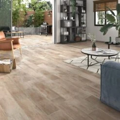 Carrelage Sol Et Mur Forte Effet Bois Beige Flow L.20.2 X L.80.2 Cm