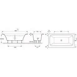 Baignoire Rectangulaire L.190x L.90 Cm Blanc, JACOB DELAFON Elite