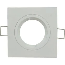 Anneau Pour Spot à Encastrer Bbc Fixe Sans Ampoule GU10 Blanc