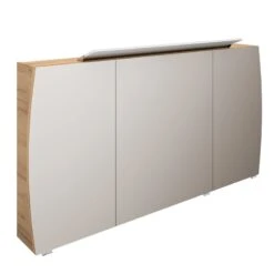 Armoire De Toilette L. 140 Cm, Imitation Chêne Naturel Image